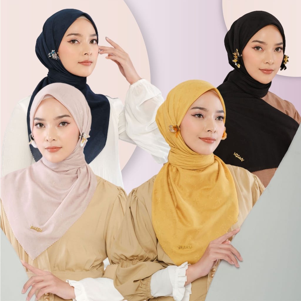 Kerudung Segiempat Voal Ultrafine Jacquard Lassercut by Mylady Hijab