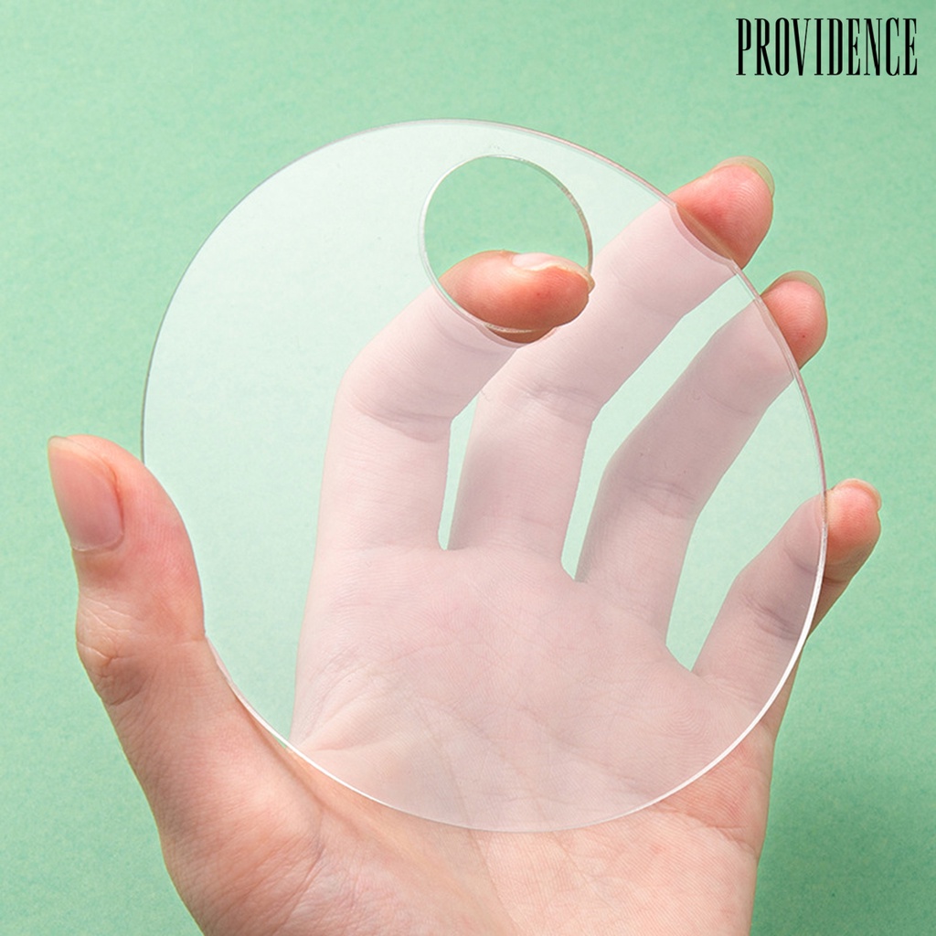 Providence 1Set Transparent Palette Easy to Clean Anti-compressive Acrylic Transparent Makeup Nail Palette for Personal Use