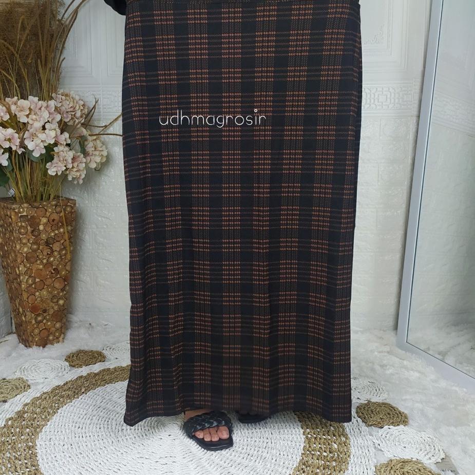 Jumbo Rok Motif Kotak / Span Tartan  Super Jumbo 라마