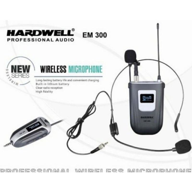 Mic Hardwell EM300 / EM 300 Clip On & Headset / Mic Bando