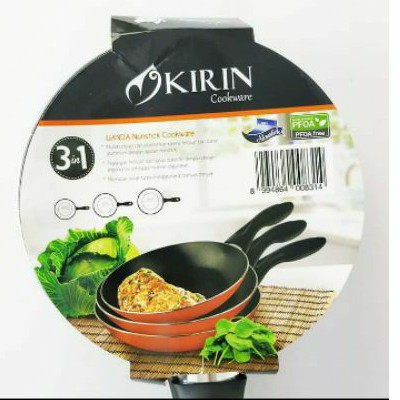 KIRIN GANDA SET 3 IN 1 FRYPAN 20 + 22 + 24 cm