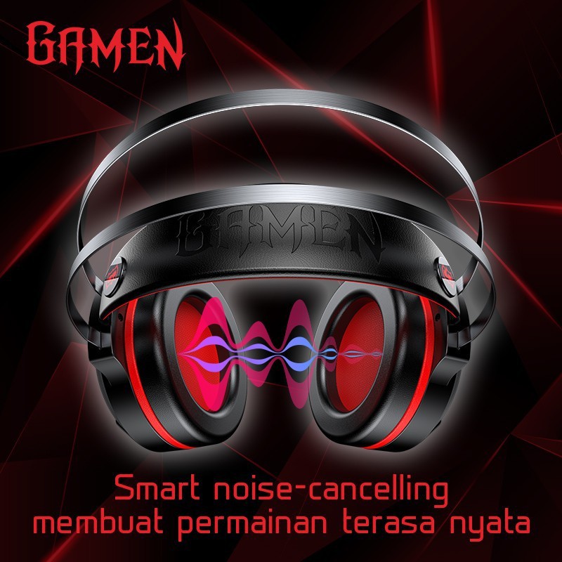 Headset Black GAMEN GH1100 7 Color Breathing Lights Gaming