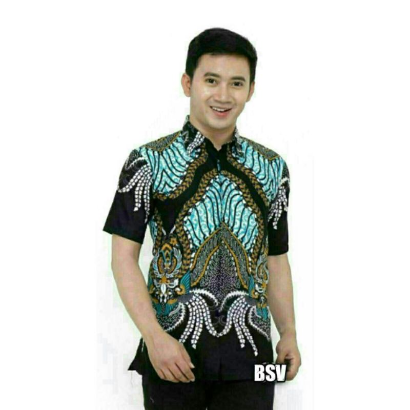 BISA COD MURAH HEM PRIA LENGAN PENDEK / hem batik /  hem lengan pendek