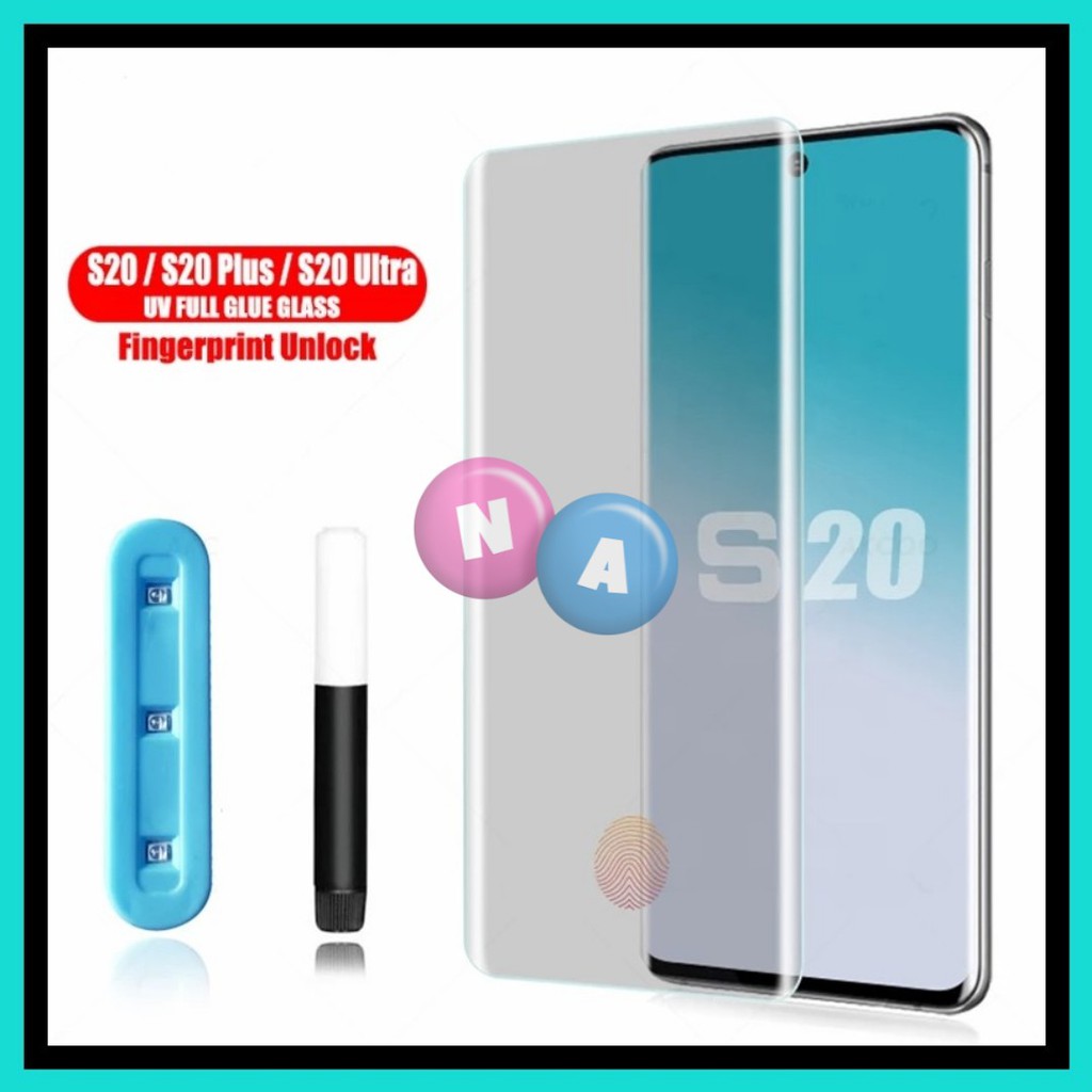 Tempered Glass UV Full Glue Samsung S20 ULTRA - S20 PLUS - Tempered UV Lamp