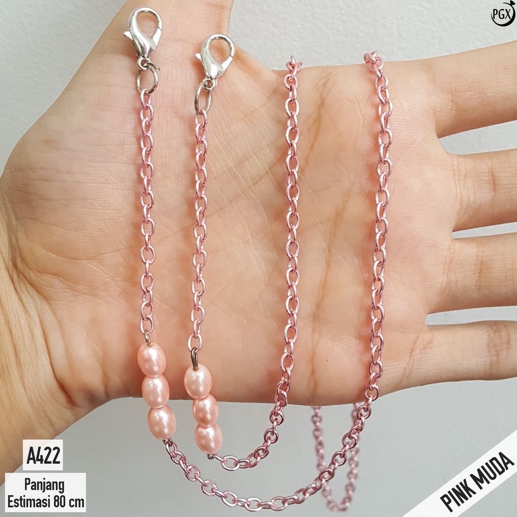 PGX Strap Masker - Tali Masker - Kalung Masker Mute Kristal Kaca Berkilau Aksesoris Fashion A422