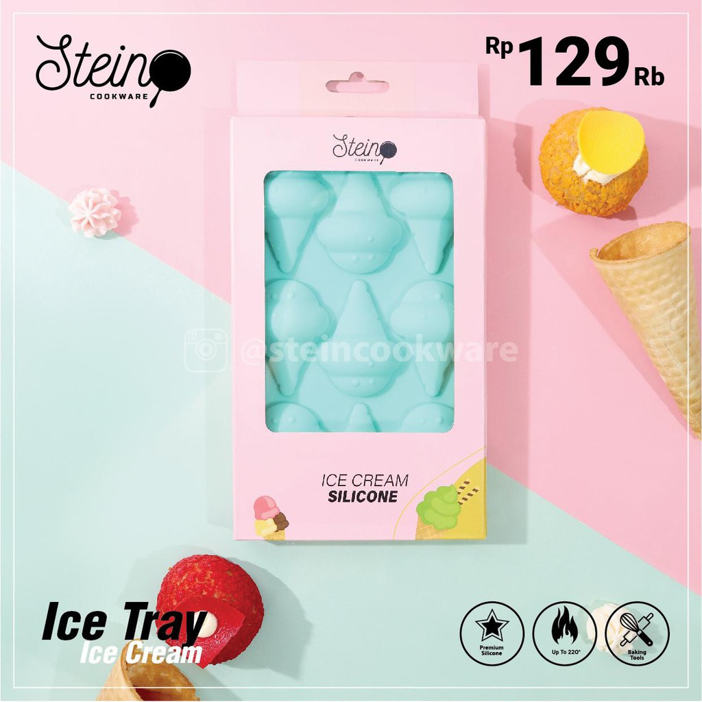 STEIN Cookware Silicone Ice Tray/Mold Flamingo/TeddyBear/IceCream Cetakan ES/Puding