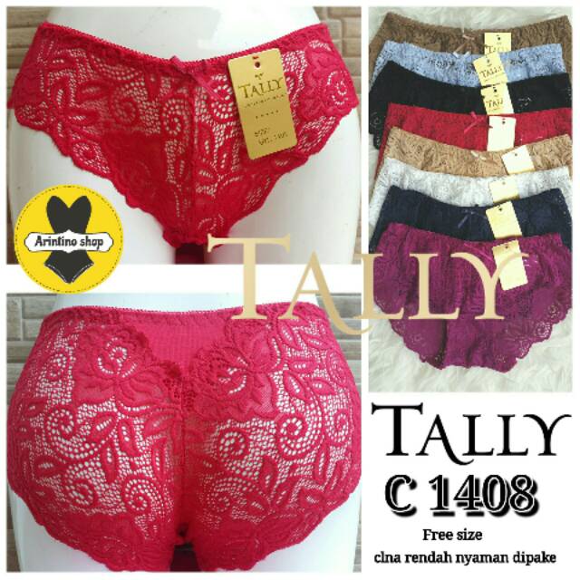 CD Wanita Tally 1408 (L) Renda Brukat Transparan | Cd Cewek Sexy |ecj