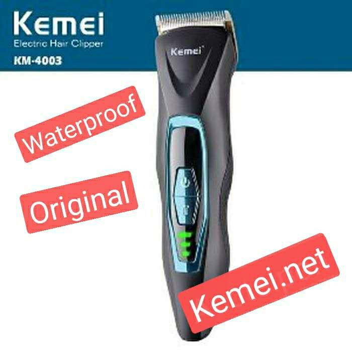 Clipper KEMEI KM-4003 Alat Cukur Waterproof Mesin Cukur Rambut Cas