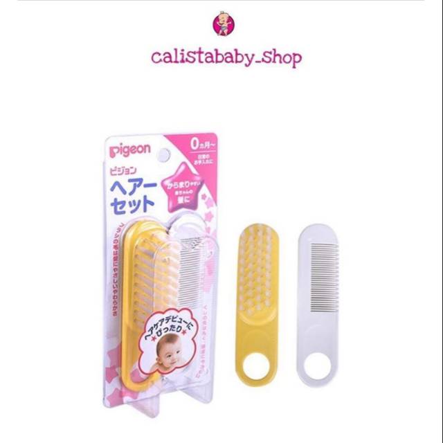 Pigeon Comb and Hair Brus set import/ sisir dan sikat rambut bayi