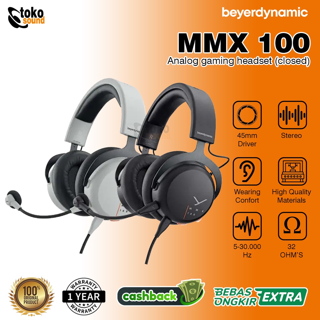 Jual BEYERDYNAMIC MMX 100 Analog gaming headset (closed) Shopee