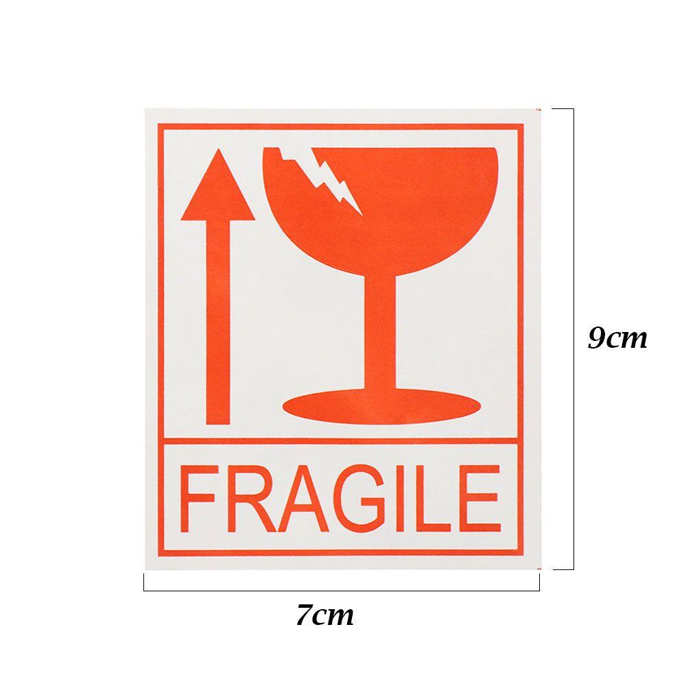 Populer 60pcs/lot Stiker Peringatan Fragile Tahan Lama Safety Hazard Sign Care Pengiriman Parcel Mark Pengiriman Express Label