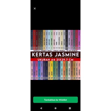

kertas Jasmine ukuran A4