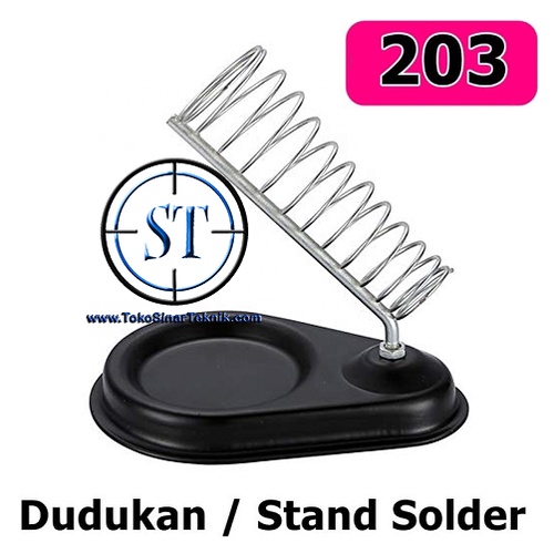 Dudukan Solder 203 Stand Solder Kokoh Kuat dan Tahan Lama Tempat Soldering Batu Keramik Plus Holder Ring