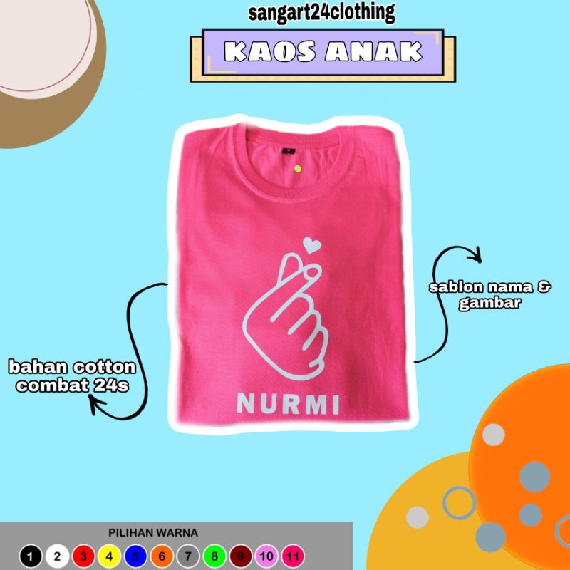 kaos sablon anak/custom/sablon kaos anak/sablon anak/kaos sablon suka suka