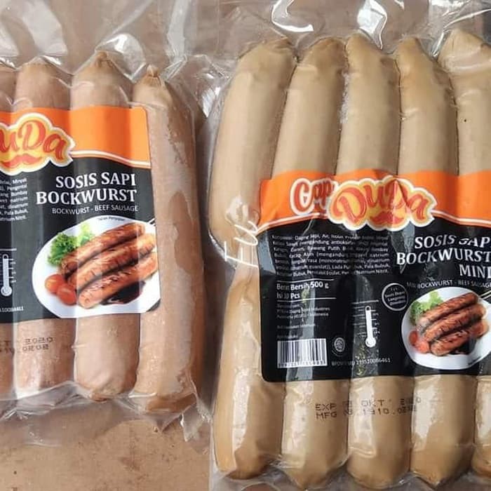 

Sosis Sapi Cap Duda Bockwurst isi 6 dan 10 500 gr