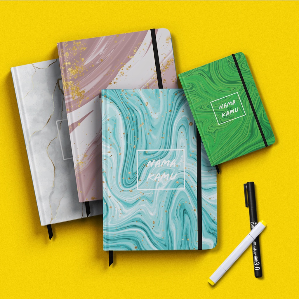 

Notebook Custom Nama Ukuran A5 Hard Cover | Notebook Hardcover Buku Tulis Diary Liquid Marble A5 Buku Tulis Hardcover Planner