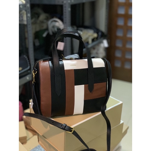 sydney satchel brown black multi