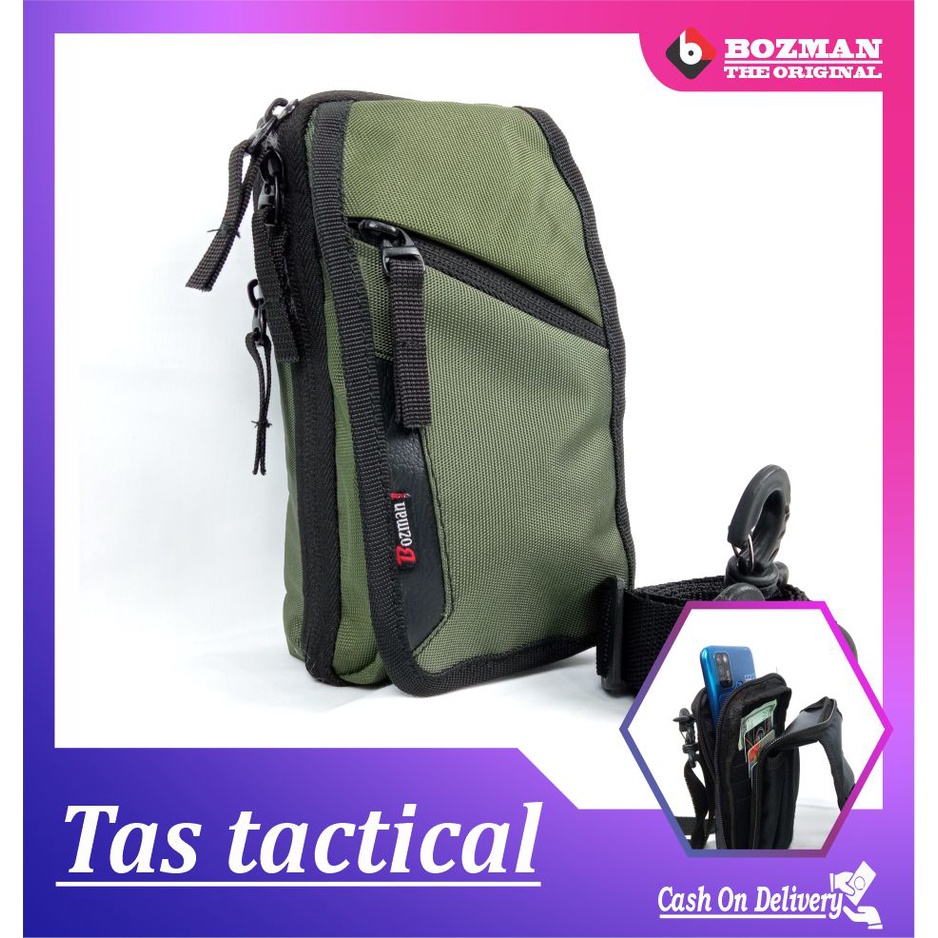 TAS PINGGANG PRIA TACTICAL ARMY/TAS SELEMPANG PRIA KEREN