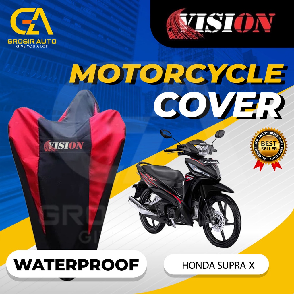 Sarung Motor SUPRA X Waterproof Vision / Cover Selimut Penutup Sarung Mantel Motor Vision