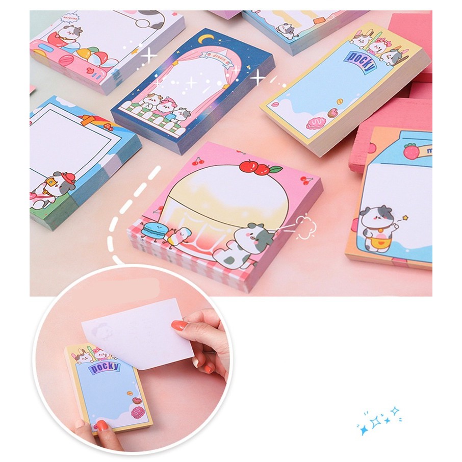 Sticky note memo pad sapi karakter hewan-3
