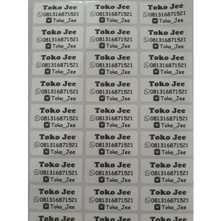 

Dijual Stiker Label Nama Waterproof Putih Polos Diskon