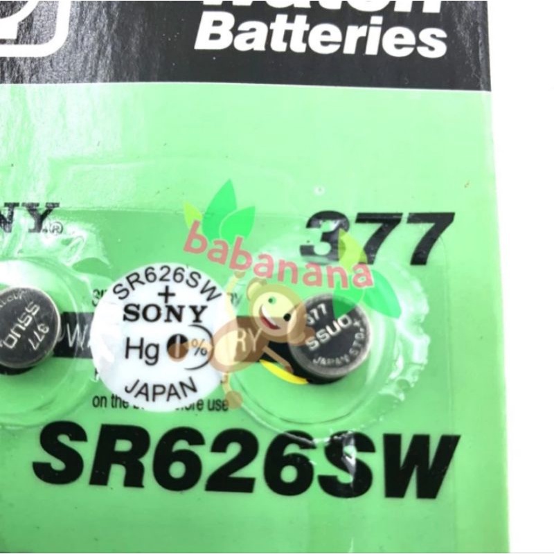 Sony 377 SR626SW Baterai jam kancing battery button kecil watch