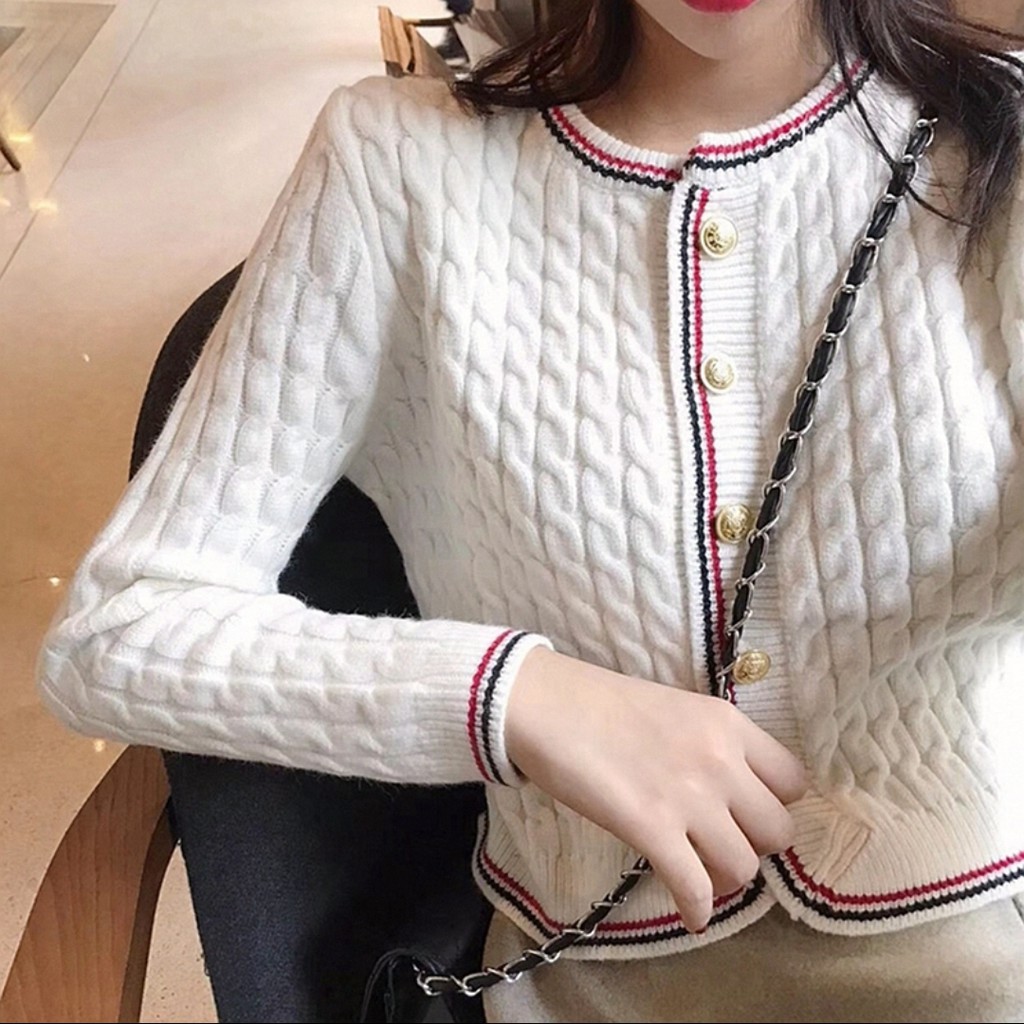 Oline Knit Crop Cardigan Import TM 18150-8