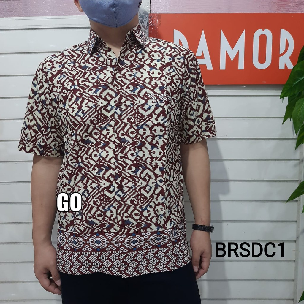 bego BRSDC DAMOR (CRESSIDA) KEMEJA BATIK Cowok Pakaian Pria Baju Batik Dewasa Lengan Pendek