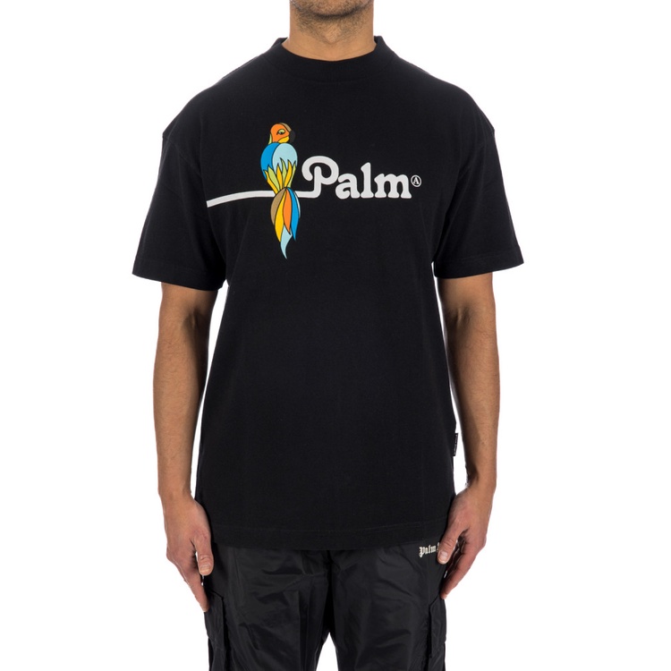 Plm Angels SS22 Men Parrot Classic Tee Black/White 100% Authentic