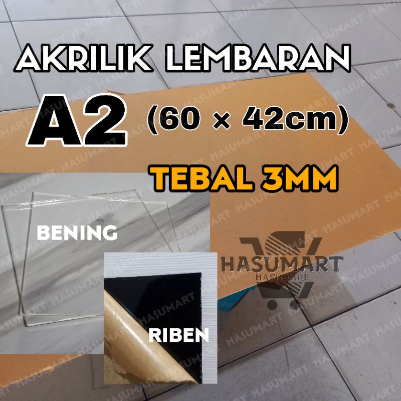 Jual Akrilik Lembaran A2 Tebal 3mm Kaca Acrylic Shopee Indonesia 3902