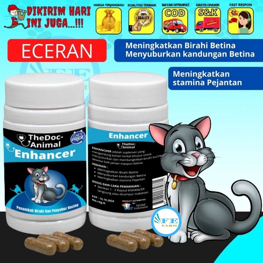 Obat Birahi Kucing Obat Penyubur Kucing Obat Stamina Cat FEFARM