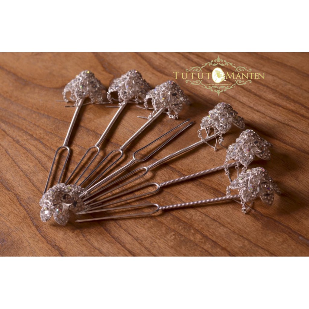 Aksesoris Pengantin / Cunduk Mentul Warna Silver