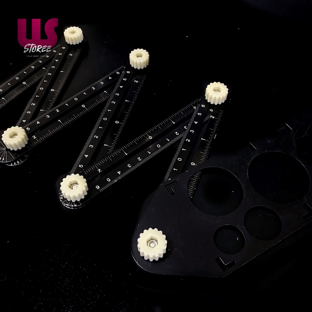 BELTER Penggaris Keramik Lipat 6 Sudut Penggaris Ubin Alat Ukur Tukang Keramik