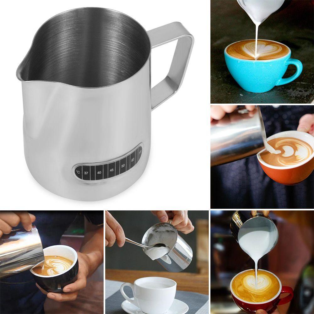 Milk Frothing Pitcher Latte Art Populer Dengan Display Suhu Pitcher Kukus Kopi Susu