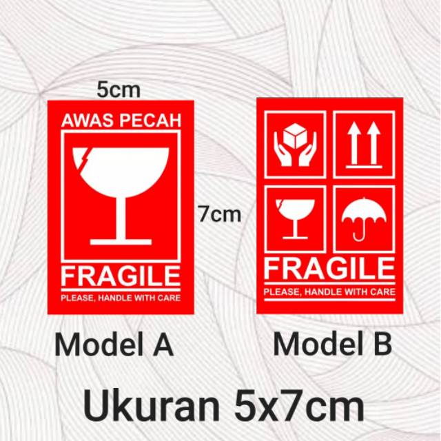

Stiker fragile awas pecah 5x7cm minimal 1pack
