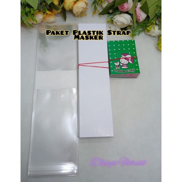 Paket Plastik Strap Masker Plastik Kemas Strap Mask Paket Plastik Konektor DIY Aksesoris