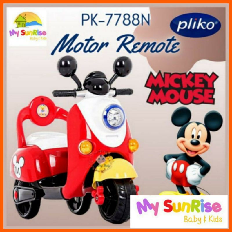 Jual DIJAMIN ASLI !! PLIKO Sepeda Motor Aki SCOOPY MICKEY REMOTE