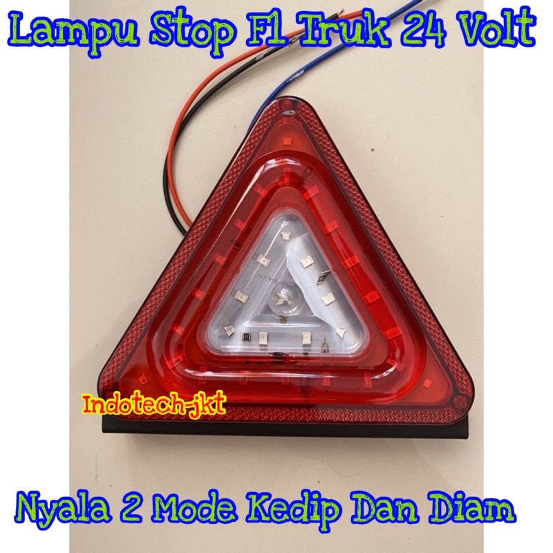 Lampu Stop F1 Truk Bis 24 Volt nyala Rgb