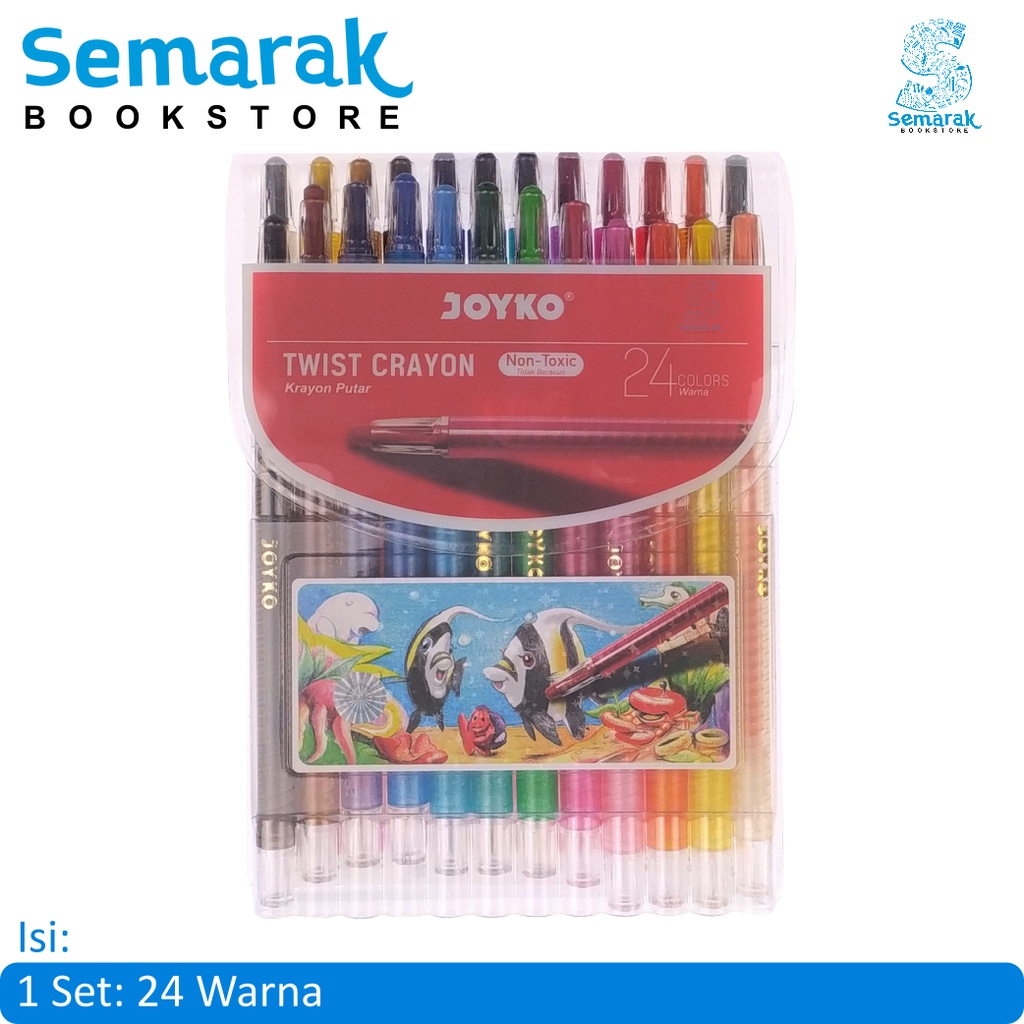

Joyko Crayon Putar [24 Warna]