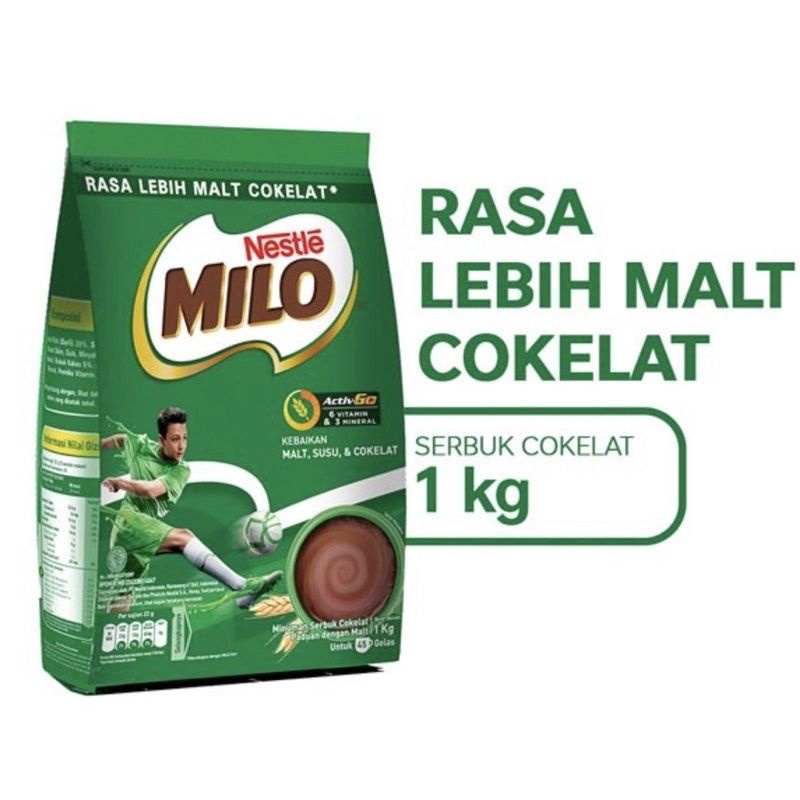 

MILO ActivGO 1KG / MILO ACTIVGO 1KG / KEMASAN 1KG / EXP 2023/ FREE PACKING AMAN / MILO ACTIVEGO