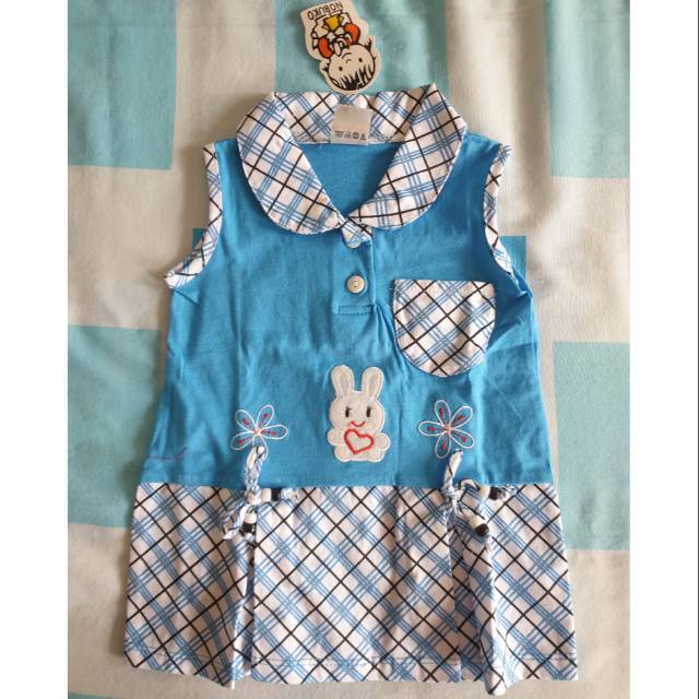 Baju terusan rok anak bayi balita nobuko 0-6 bulan