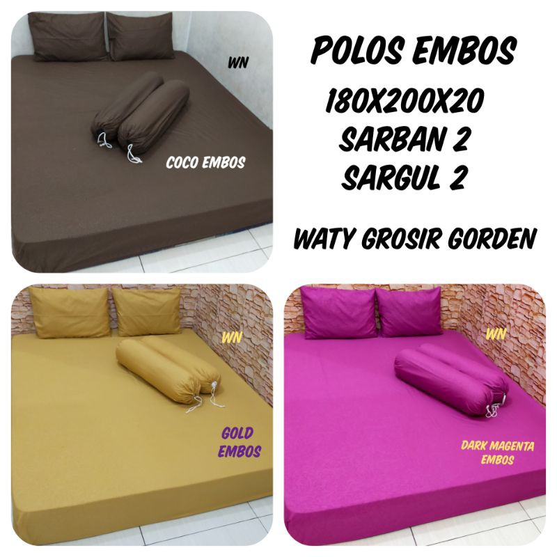 Watygrosir Sprei Polos, Sprei Embos, Sprei Murah, Sprei Homemade Motif Embos Polos