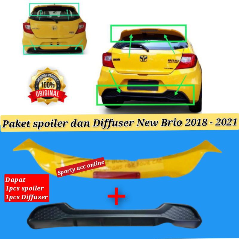 spoiler dan diffuser New Brio 2019-2021