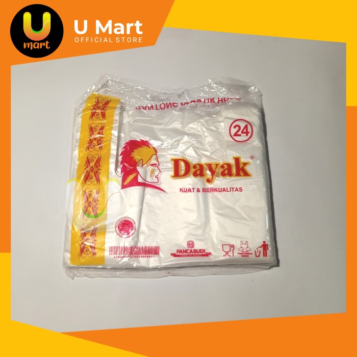 U Mart - Kantong Plastik Bening Dayak 24 Kresek Tanggung Besar HDPE