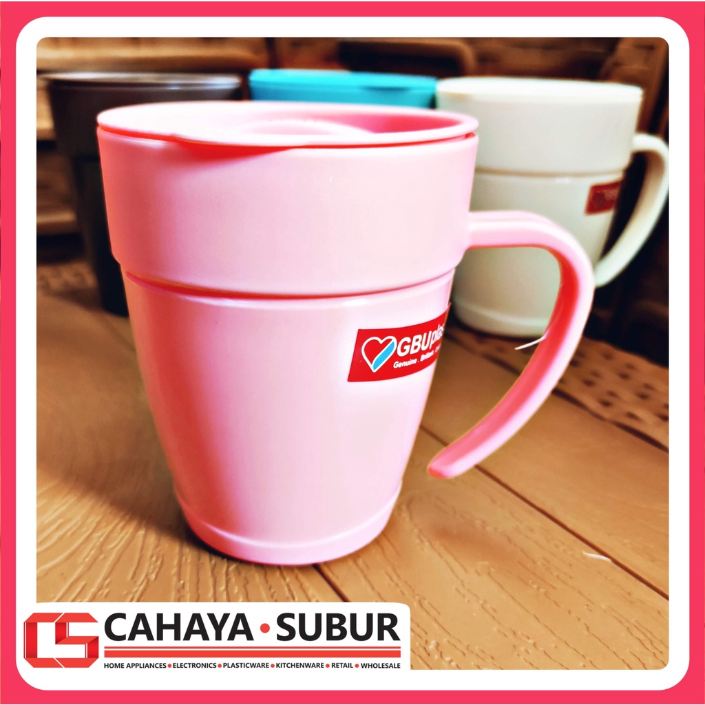 Gelas Tutup KIMMY 350ml Cangkir Mug Tutup Unik Premium Quality Model Tupperware Gbu-6