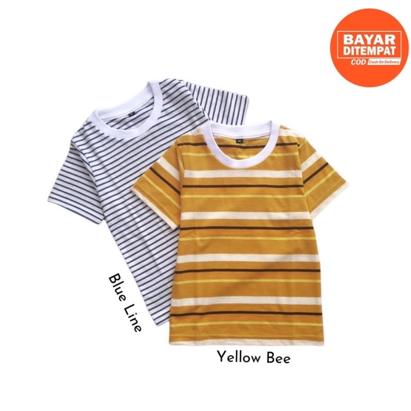 Baju Kaos Anak Laki Laki Cowok Stripe Tee T-shirt Anak Oblong Anak Kaos Polo Anak Laki Laki Cowok