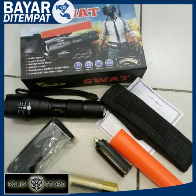 SENTER SUPER TERANG T6 SWAT CAMPING OUTDOOR GUNUNG