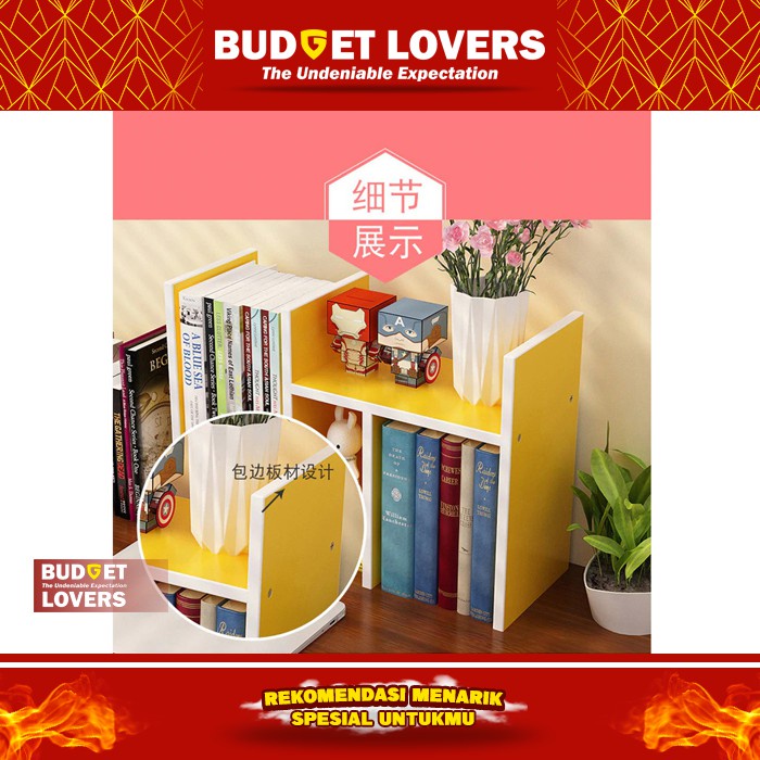 GS8 Rak Meja Buku Bookshelf - ZWJ4004 Putih Veneer DIY