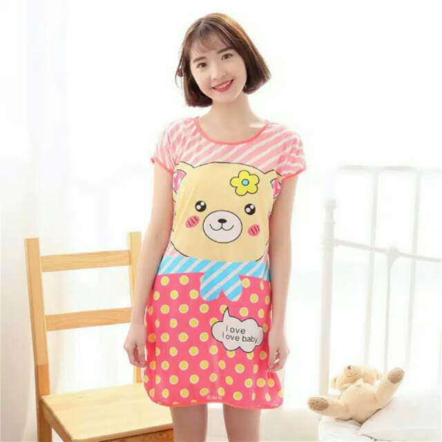 Daster Spandek motif kartun lucu