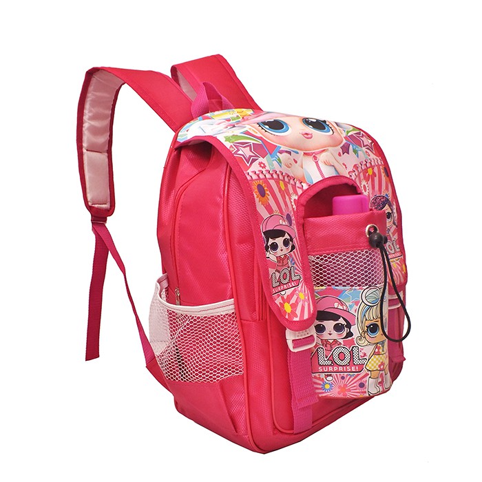 TAS RANSEL/BACKPACK ANAK KARAKTER LOL/FROZEN/ULTRAMAN/BATMAN/SPIDERMAN/TOBOT/LITTLE PONY FREE BOTTLE